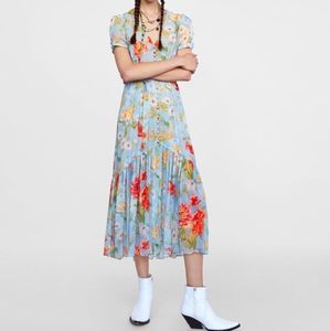 Zara blue midi dress